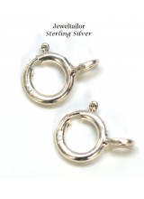 2-10 Shiny .925 Assay Hallmarked Sterling Silver Bolt Clasps 7mm ~Fine Jewellery Making
